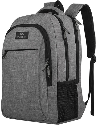 MATEIN Travel Laptop Backpack, Business Anti Theft Slim Sturdy Laptops Backpack, Water Resistant College School Computer Bag Gift for Men & Women Fits 15.6 Inch Notebook, Grey 🍁 All In One Marketplace Canada