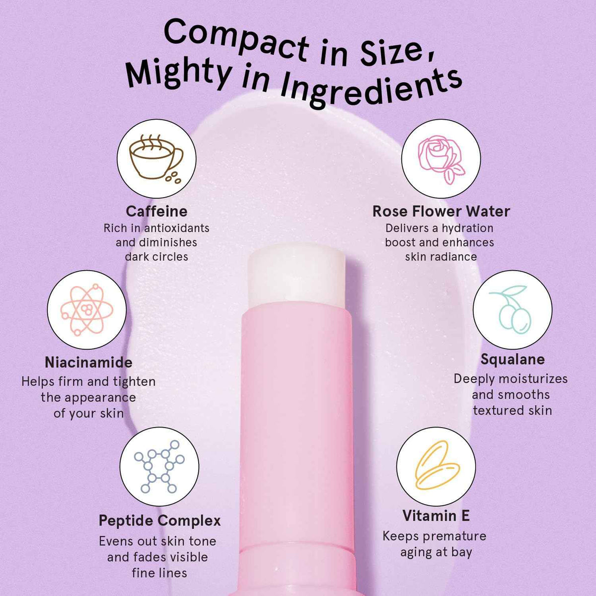 grace & stella Under Eye Brightener Balm Stick - Travel Essentials - Caffeine Eye Cream for Dark Circles, Puffiness, Wrinkles - Vegan Moisturizer Stick with Niacinamide, Hyaluronic Acid (0.13oz/3.5g) 🍁 All In One Marketplace Canada
