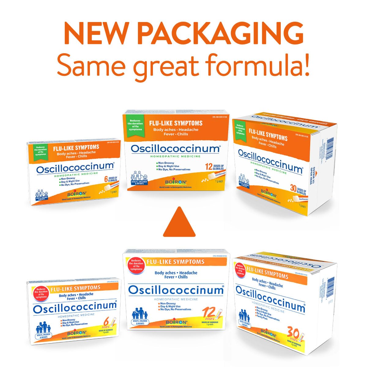 Boiron Oscillococcinum 60 doses Homeopathic Medicine for Flu-like Symptoms; Reduces the duration of flu-like symptoms such as body aches headaches fever and chills; Kosher (Pack of 2) 🍁 All In One Marketplace Canada