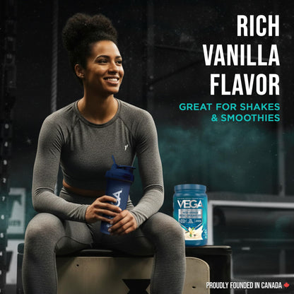 Vega Protein + Supergreens Vegan Plant Based Protein Powder – 20g Organic Pea Protein, Dairy-free, Healthy Breakfast Shake – Vanilla, 21 Servings, 614 grams (Pack of 1) 🍁 All In One Marketplace Canada