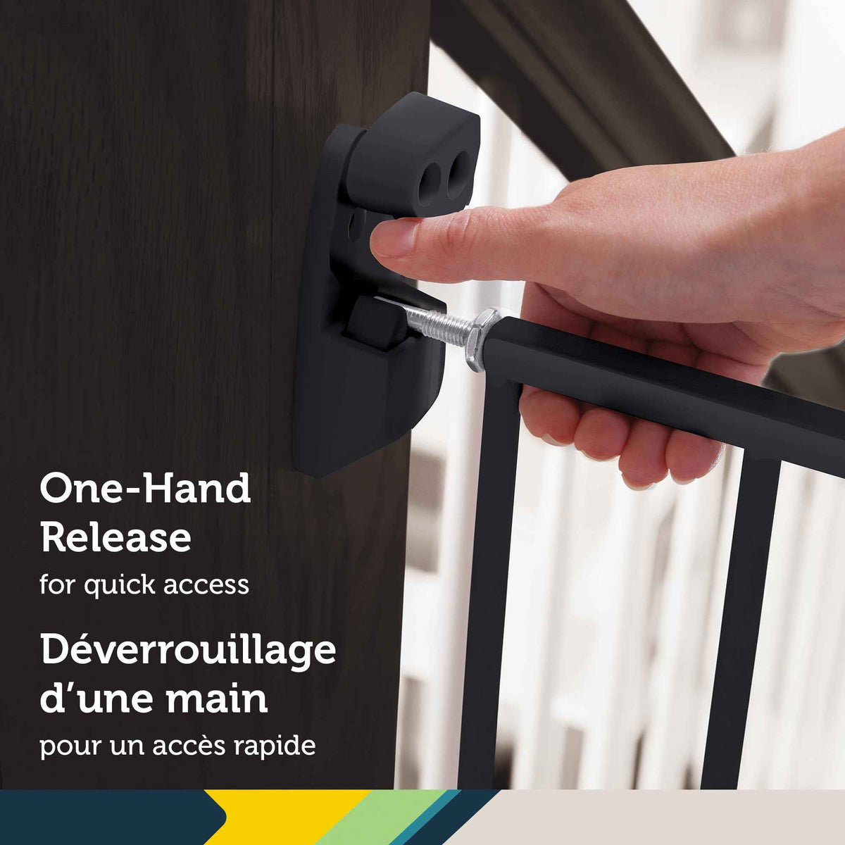Safety 1st Top of Stairs Expanding Metal Baby Gate – Hardware-Mounted for Stairs, Hallways & Doors, Adjustable 27”-42” Wide, Pet & Dog Gate, Black 🍁 All In One Marketplace Canada