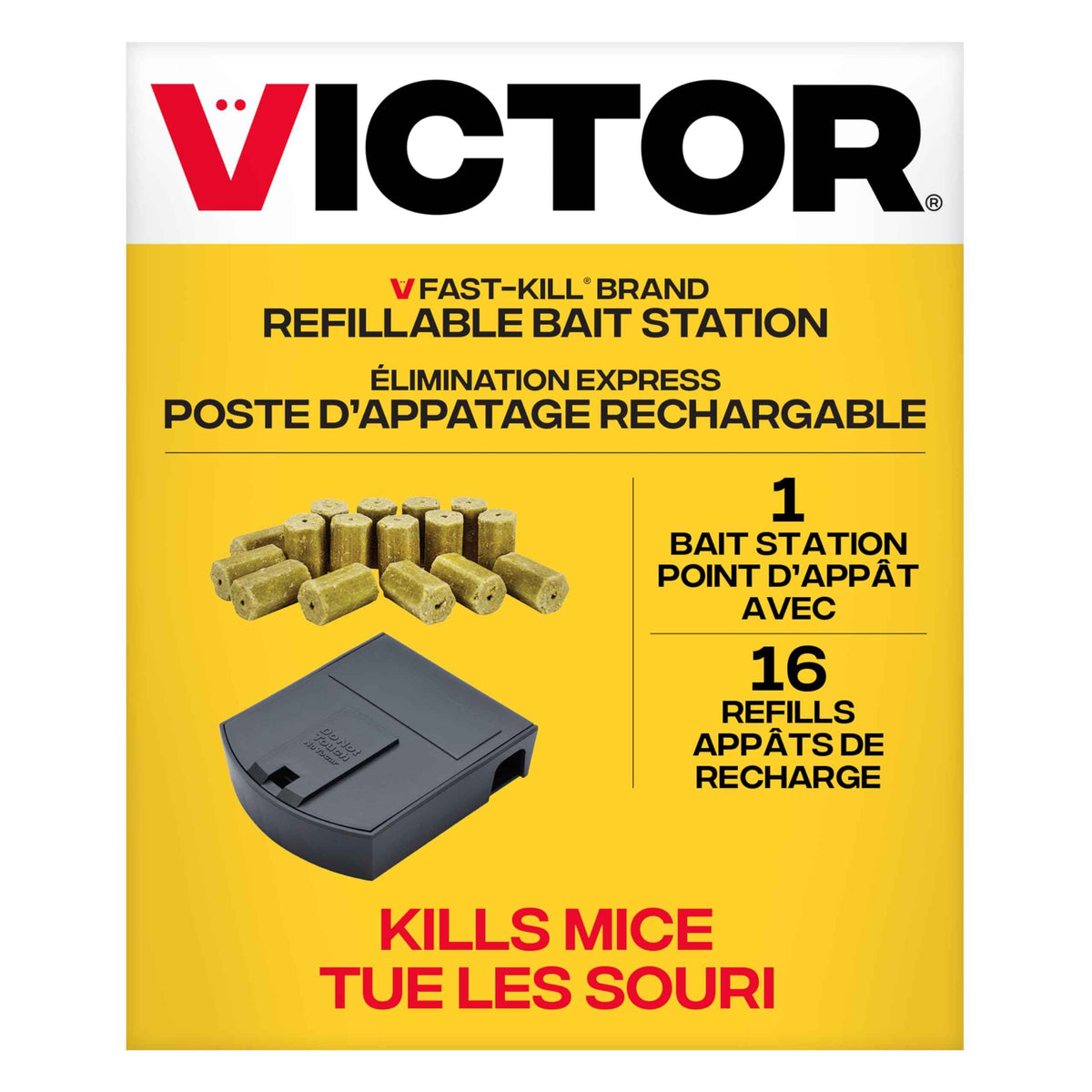 Victor Fast-Kill Refillable Mouse Poison Bait Station - Mouse Poisoning Bait - Mice Poisoning Station - Reusable Rodent Bait Stations 🍁 All In One Marketplace Canada