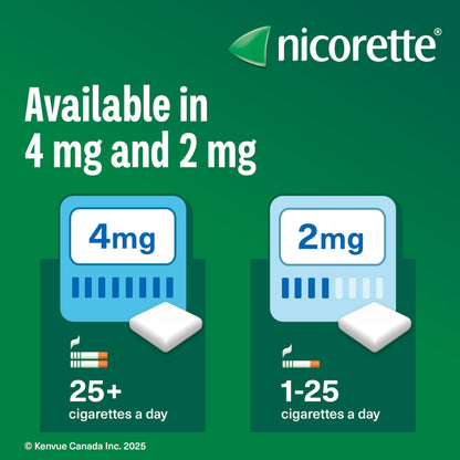 Nicorette Nicotine Gum, Quit Smoking and Smoking Cessation Aid, Ultra Fresh Mint, 2mg, 210 pieces 🍁 All In One Marketplace Canada