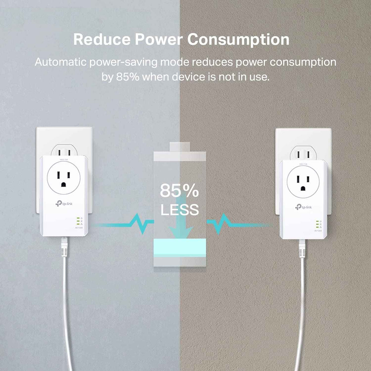 TP-Link AV1000 Powerline Ethernet Adapter(TL-PA7017P KIT) - Gigabit Port, Plug and Play, Extra Power Socket for Additional Devices, Ideal for Smart TV 🍁 All In One Marketplace Canada