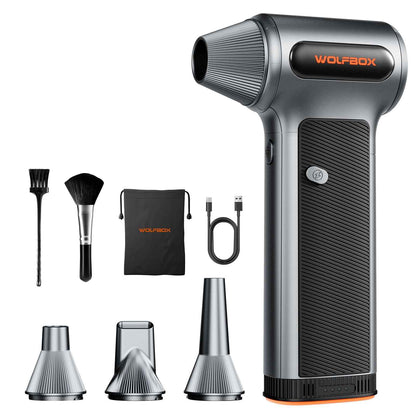 WOLFBOX MF200 Electric Air Duster with Removable Battery & 4 Nozzles, Cordless 3-Speed Adjustable Mini Blower for Computer Keyboard, Car Cleaning, Home, and Outdoor Use 🍁 All In One Marketplace Canada