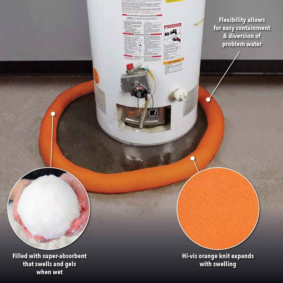 Quick Dam Indoor Water Dams – 5 Pack, 4ft Barriers for Leak and Spill Control – Absorbs Water on Contact – Expands to 2.5” Height – Ideal for Basements, Appliances, Doorways, and More 🍁 All In One Marketplace Canada