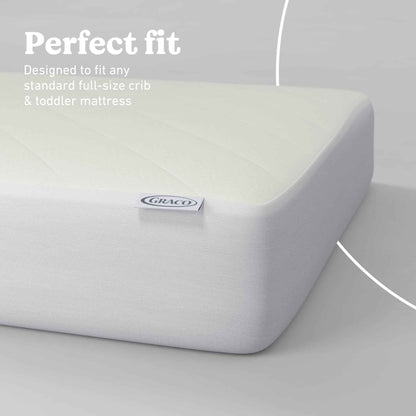 Graco Premium Waterproof Crib and Toddler Mattress Protector (2PK) – GREENGUARD Gold Certified, Machine-Washable & Dryer-Friendly, Waterproof Sleep Surface 🍁 All In One Marketplace Canada
