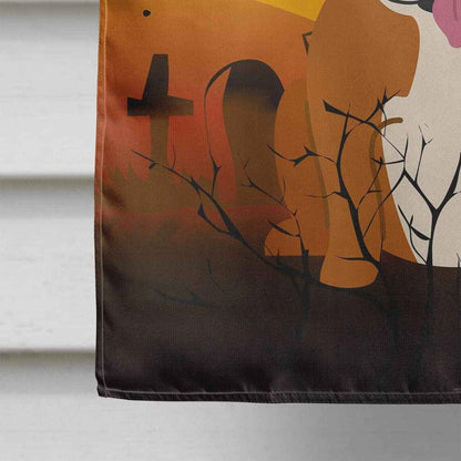Caroline's Treasures BB4386CHF Halloween English Bulldog Red White Flag Canvas House Size, Large, Multicolor