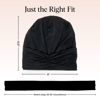Kitsch Satin Lined Beanie - Softer Than Silk Beanie for Sleeping Women, Breathable Hair Cover for Sleeping, Slouchy Beanies, Bonnets for Women, Hair Wrap, Reduce Breakage for Frizz-Free Hairs - Black 🍁 All In One Marketplace Canada