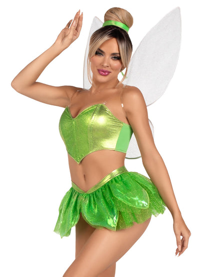 Leg Avenue womens Halloween Costume, Green, Large