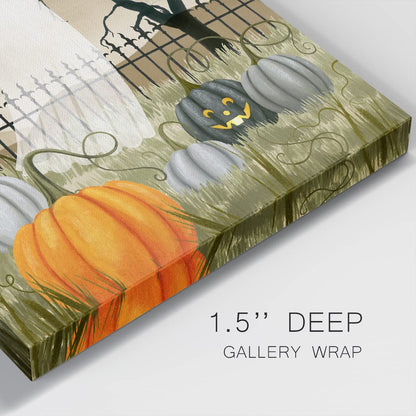 Renditions Gallery Modern Canvas Wall Art Pictures for Office Decorations Halloween Hunted Pumpkin Patch Premium Wall Hanging Wooden Artwork for Livingroom Kitchen Paintings - 10"X10" LT508