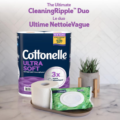 Cottonelle Toilet Paper, 24 Mega Rolls = 96 Regular Rolls, Ultra Soft (Formerly Ultra Comfort), Soft Bathroom Tissue, 244 Sheets per Roll, Packaging May Vary 🍁 All In One Marketplace Canada