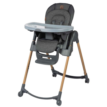 Maxi-Cosi Minla 6-in-1 High Chair, convertible, from birth, detachable kitchen booster seat, compact fold, easy to clean, Classic Graphite 🍁 All In One Marketplace Canada