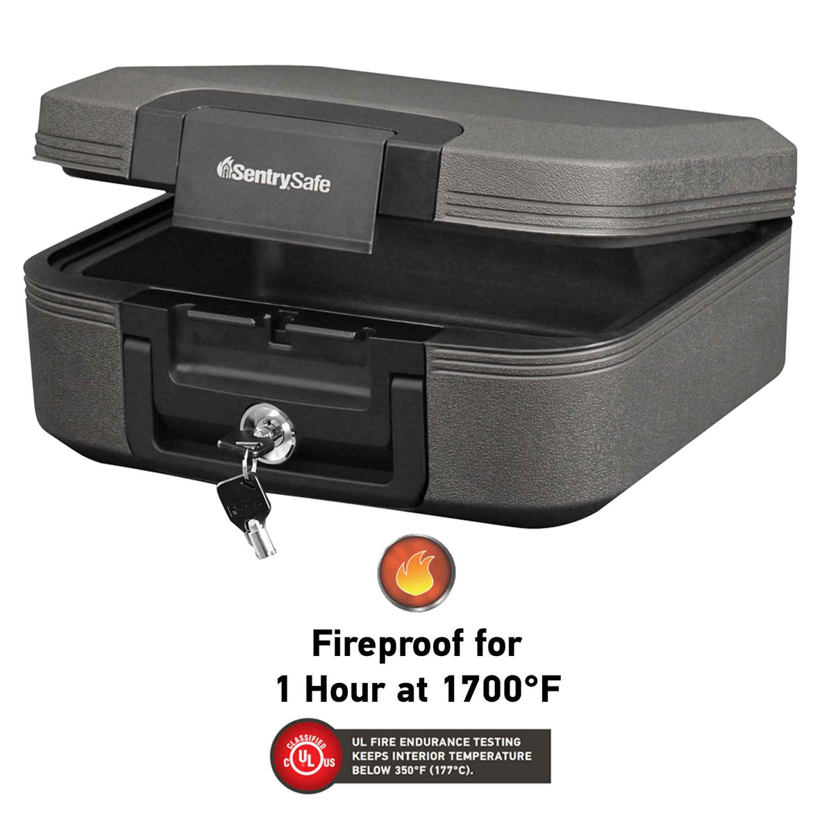 SentrySafe Fireproof and Waterproof Safe Box with Key Lock, Fire and Water Chest Safe for Home, 0.28 Cubic Feet, 6.6 x 15.4 x 14.3 Inches, CFW20201, Dark Grey 🍁 All In One Marketplace Canada