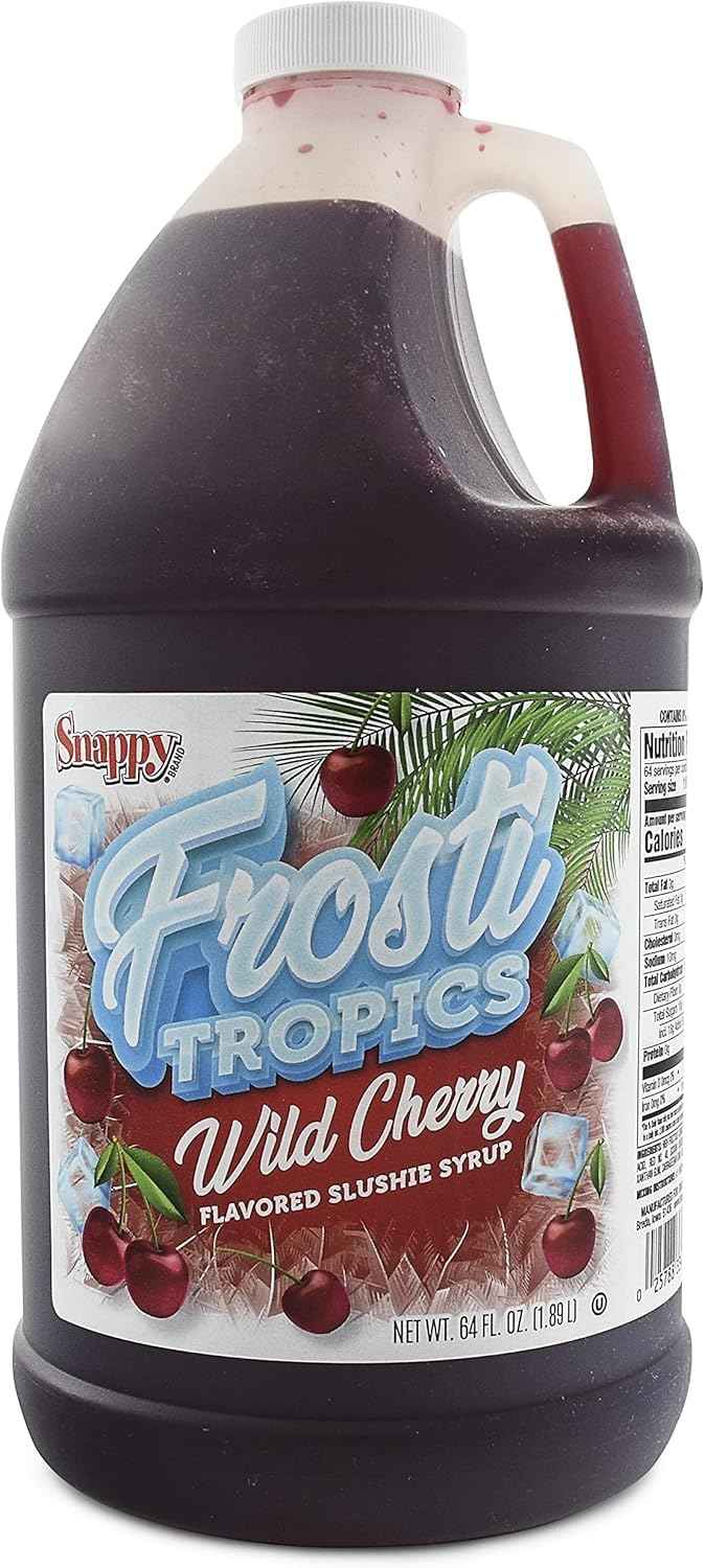 Snappy Frosti Tropics Wild Cherry Slushy Mix, Slushie Syrups for Machine, Granita Slushy Syrup, Kid Slushie Machine Mix, Slushy Mix For Frozen Drink Machine, 1/2 Gallon 🍁 All In One Marketplace Canada
