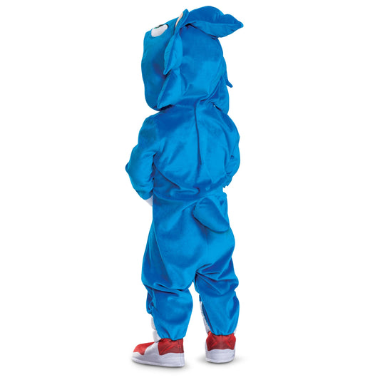 Sonic Costume for Toddlers, Official Sonic Movie 3 Posh Halloween Costume with Detachable Tail, Toddler Size (2T)