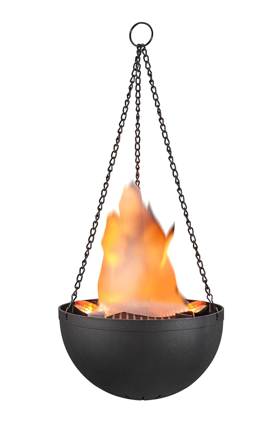 Aspen Creative 61168-02-1, Hanging Fire Flame Light Prop for Halloween, Christmas and Party Decor Black