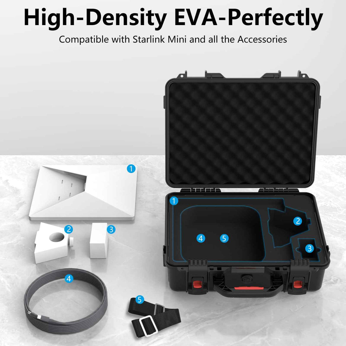 MEKEET Starlink Mini Case, IP67 Waterproof Hard case Fits Star Link Mini Dish, Portable Shoulder Dual Carry Options with Precision Cut Foam for Starlink Accessories,Ideal for Travel and Camping 🍁 All In One Marketplace Canada
