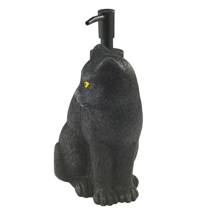 Avanti Linens - Soap Dispener/Lotion Pump, Guest Bathroom Essentials, Black Cat Inspired Bathroom Decor (Halloween Collection)