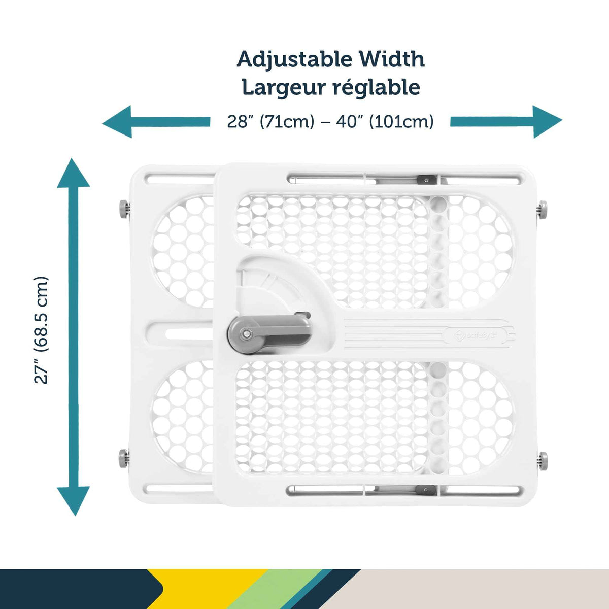 Safety 1st Pressure Mount Easy Fit Security Gate, Fits Spaces between 28" and 40", and 27" Tall, White 🍁 All In One Marketplace Canada