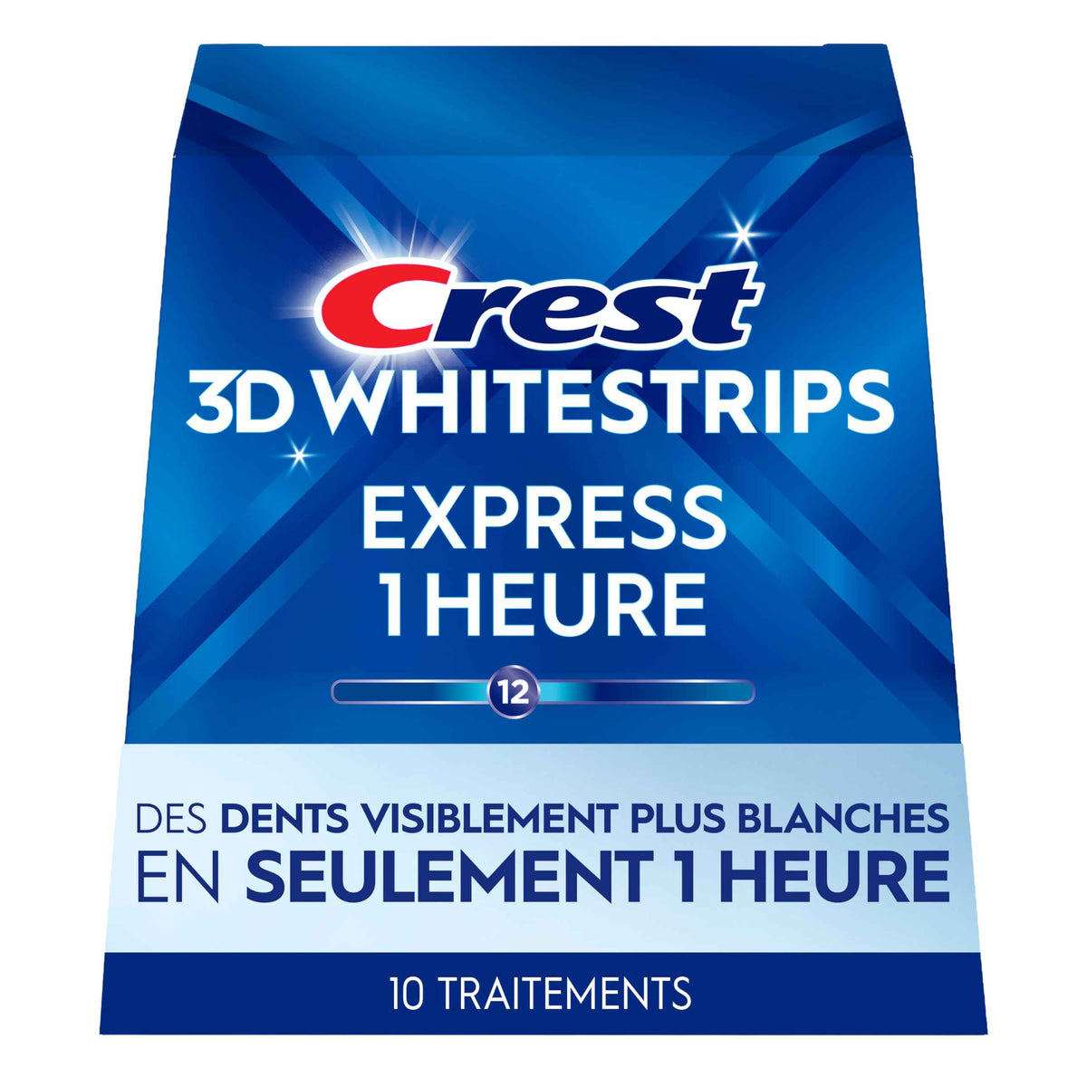 Crest 3D Whitestrips 1-Hour Express At-home Teeth Whitening Kit, 10 Treatments, 12 Levels Whiter for Fast Whitening 🍁 All In One Marketplace Canada