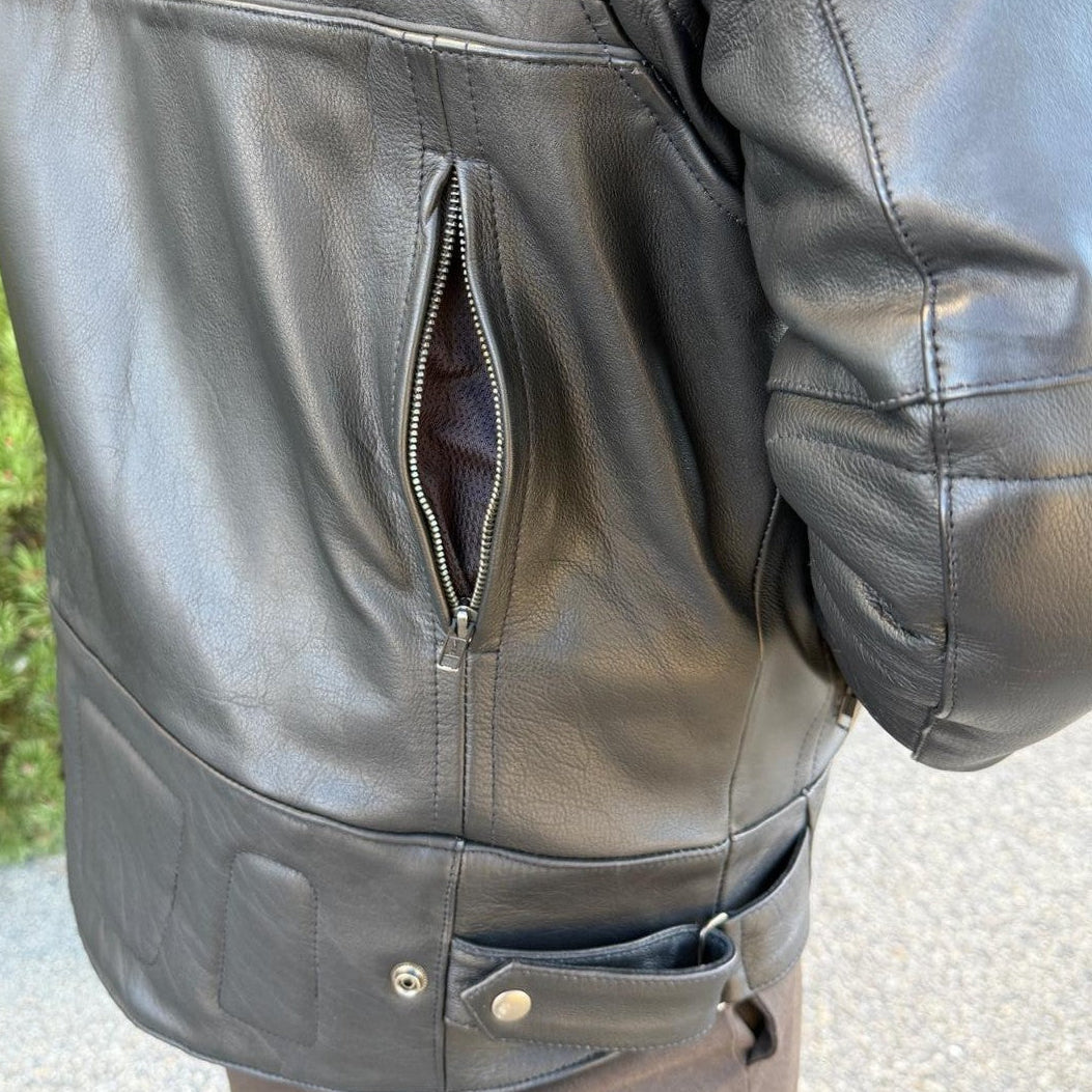 Open Road Men's Leather Armored Riding Jacket | Motorcycle Jacket