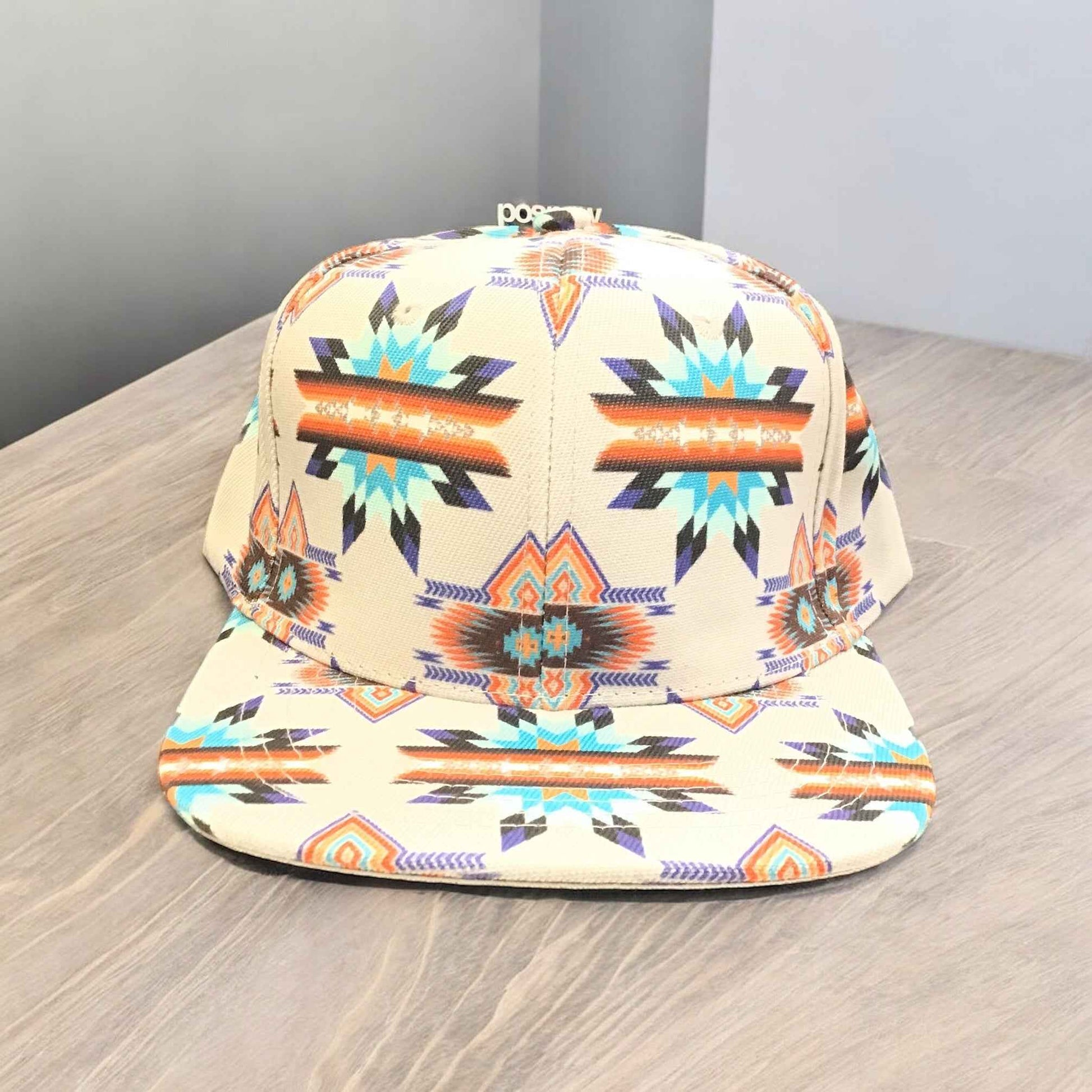 Beige Star Design Native Cap