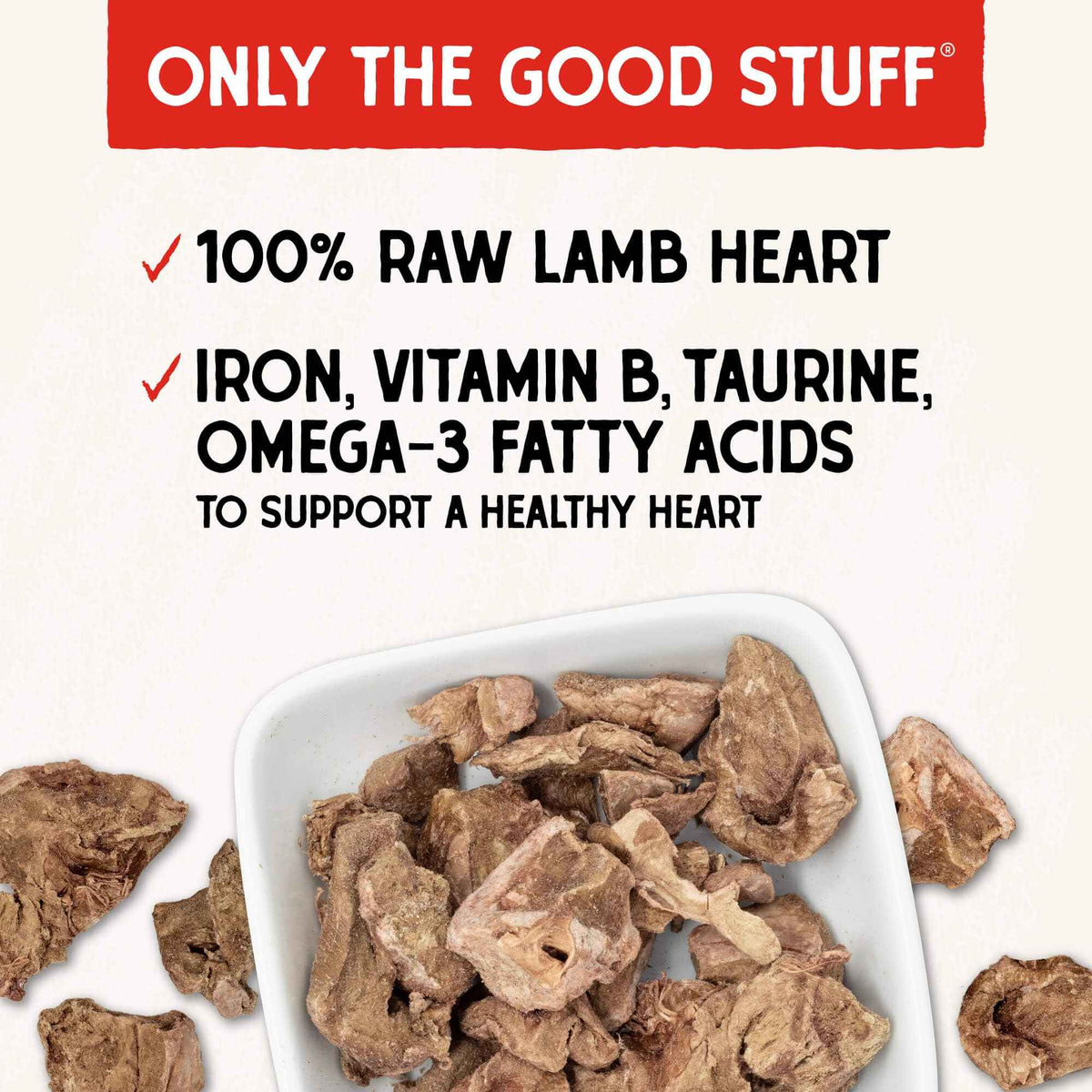 Stella & Chewy's Freeze-Dried Raw Single Ingredient Lamb Heart Treats, 85g Bag 🍁 All In One Marketplace Canada