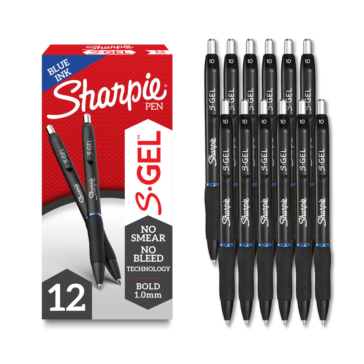 Sharpie S-Gel, Gel Pens, Bold Point (1.0 mm), Blue Ink Gel Pen, 12 Count 🍁 All In One Marketplace Canada