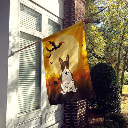 Caroline's Treasures BB4402CHF Halloween Bull Terrier Dark Brindle Canvas House Size Flag, Large, Multicolor
