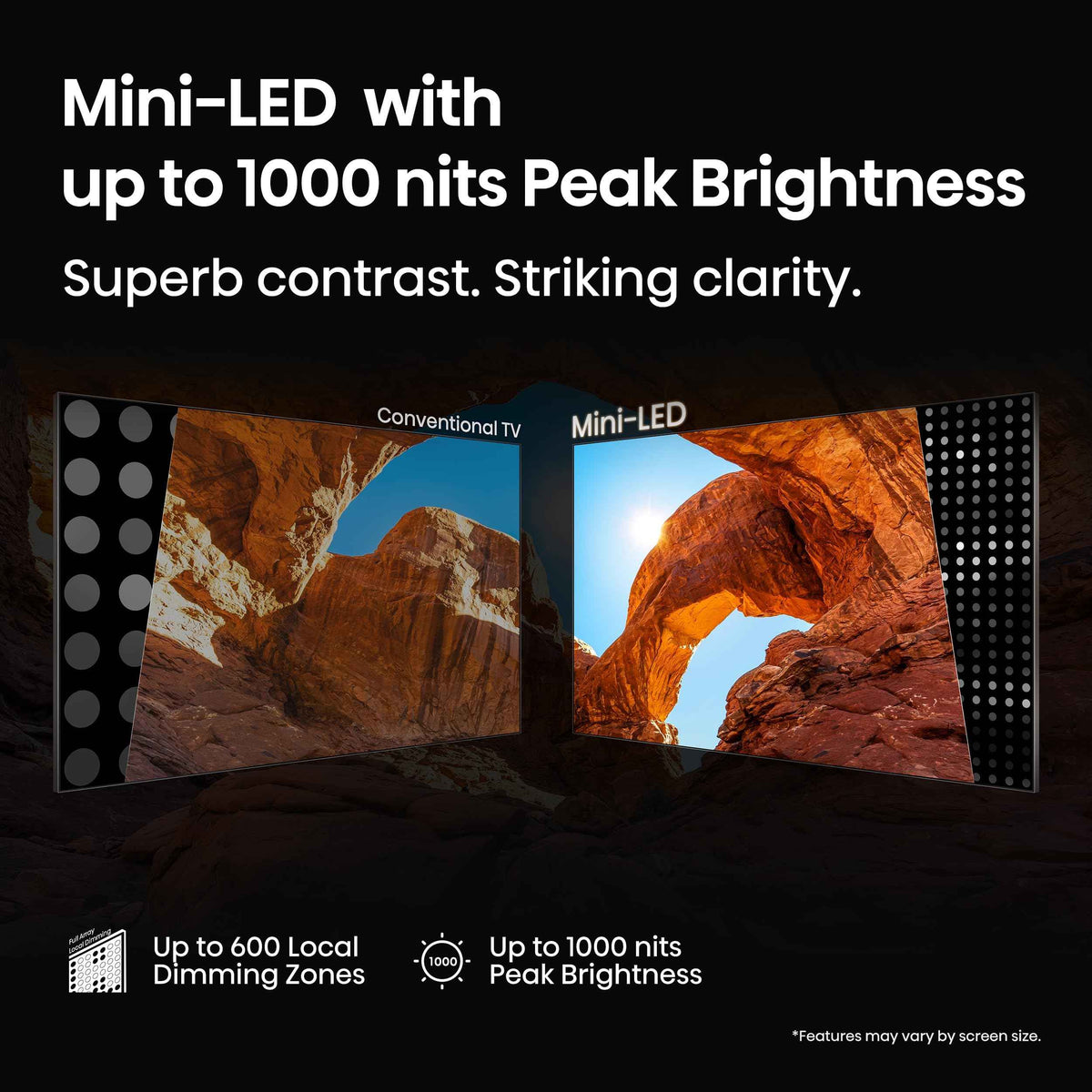 Hisense 55U68QF - 55" 4K UHD Best Value Mini-LED Smart Gaming Fire TV, QLED, Native 144Hz, Motion Rate 480, Dolby Vision IQ, Dolby Atmos, Game Mode Pro, Alexa Built in (2025 Model) 🍁 All In One Marketplace Canada