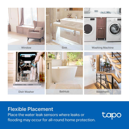 TP-Link Tapo Smart Water Leak Detector, Requires Tapo Hub, Water Leak Sensor Wi-Fi with Rapid Dripping Detection, 90dB Adjustable Alarm, App Alerts, Compatible with Alexa and Google Home, T300 🍁 All In One Marketplace Canada