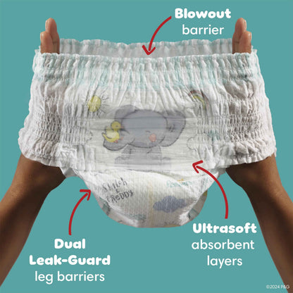 Pampers Diapers - Swaddlers 360 degrees - Size 4, 100 Count, up to 100% Leakproof Comfy Dry Fit, EZ Off Tabs Designed for Easy Changes, Pull On Diaper 🍁 All In One Marketplace Canada