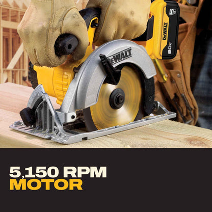DEWALT 20V MAX* 6-1/2-Inch Circular Saw Kit, 5.0-Ah (DCS391P1) 🍁 All In One Marketplace Canada