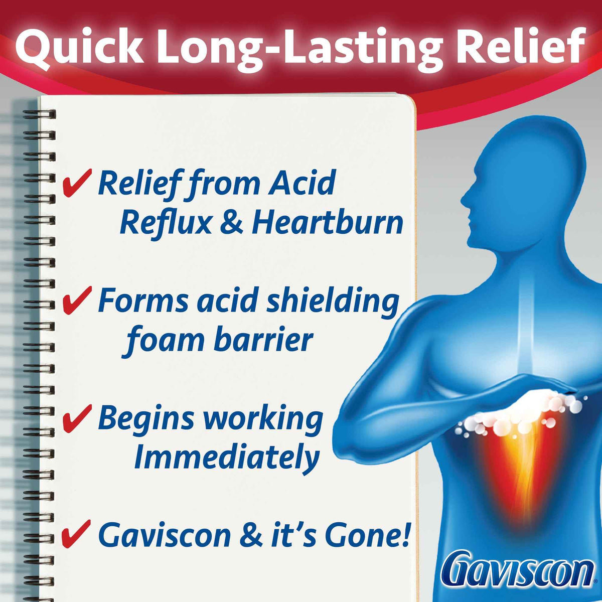 Gaviscon Extra Strength Tablets - 60 Count - Chewable Foaming Antacid Tablets for Day and Night Heartburn Relief, Acid Reflux and GERD Relief, Fruit Blend - Free of Aluminum, Lactose and Gluten 🍁 All In One Marketplace Canada