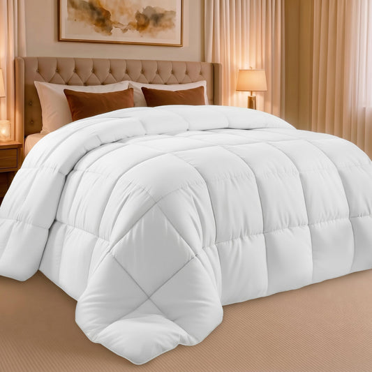 Utopia Bedding Queen Comforter Duvet Insert, Quilted White Comforter with Corner Tabs, Box Stitched Down Alternative Comforters Queen Size 88 x 88 inches 🍁 All In One Marketplace Canada