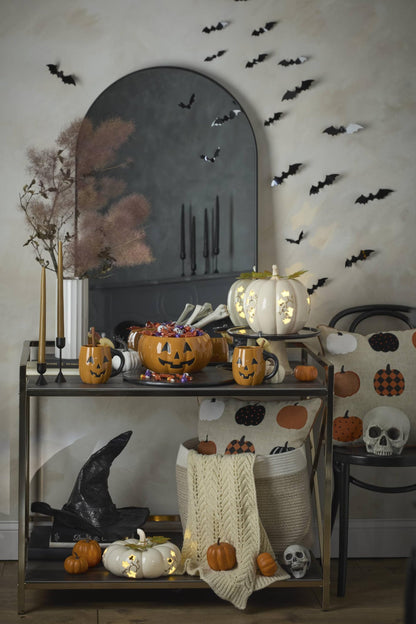 Lenox 883397 Lighted Pumpkin Medium Centerpiece, Halloween