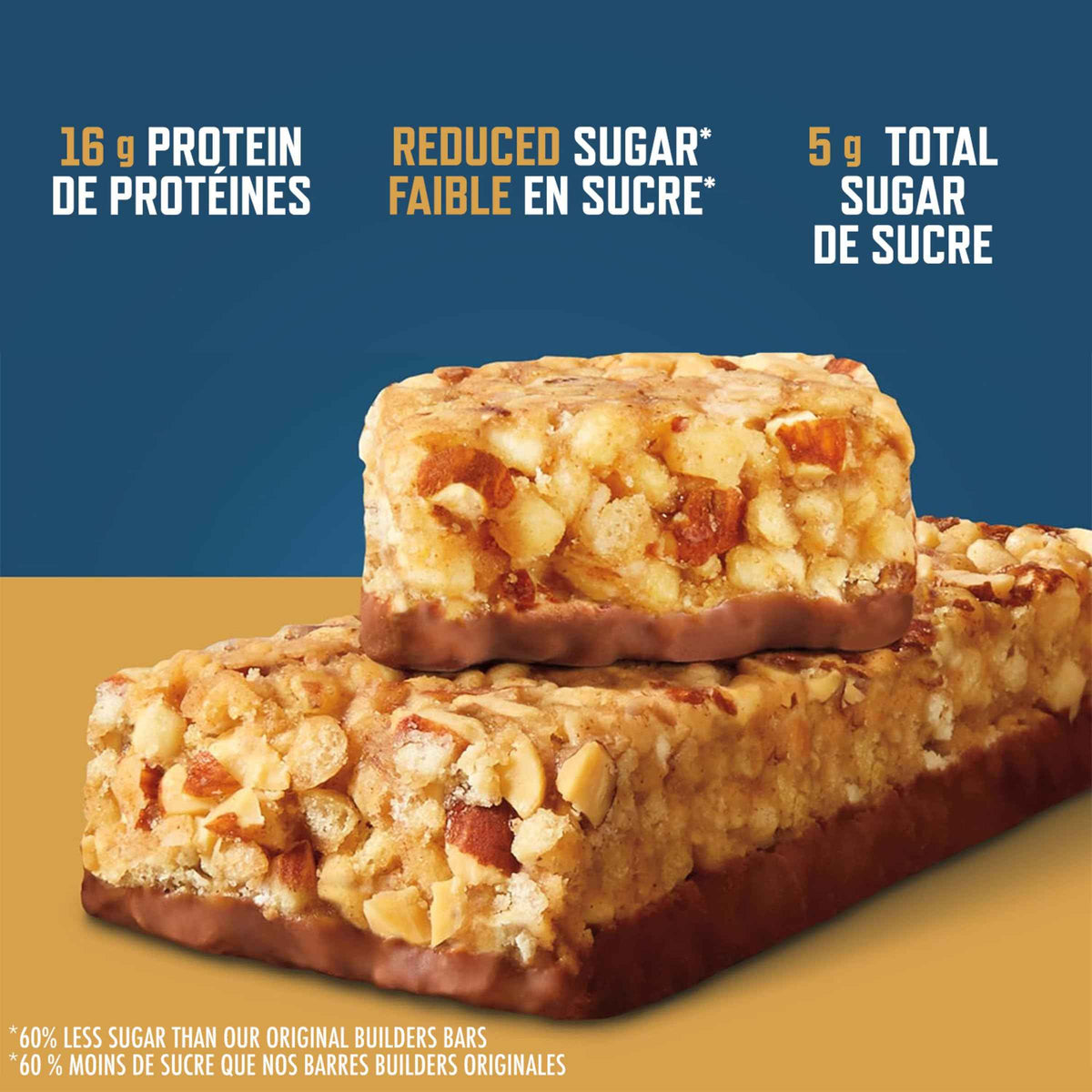 Clif Builders Low Sugar Protein Bars, Almond Salted Caramel Flavour 12 Bars 🍁 All In One Marketplace Canada