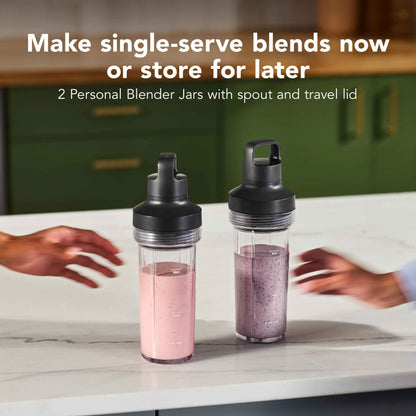 KitchenAid Pure Power Blender with 2 Personal Blending Jars, 1700 Watt Peak Power*, KSB2078PL, Porcelain White 🍁 All In One Marketplace Canada