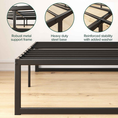 Zinus Full Bed Frame - ABEL 14 inch Metal Bed Frame with Steel Slat Support, No Box Spring Needed, Easy Assembly - Minimalist Platform Bed in a Box with Underbed Storage Space, 5 Year Wrranty, Full 🍁 All In One Marketplace Canada