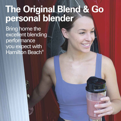 Hamilton Beach Personal Blender for Shakes and Smoothies with 14 Oz Travel Cup and Lid, Black (51101BC) 🍁 All In One Marketplace Canada