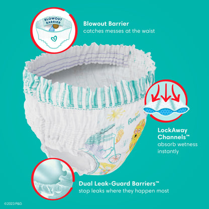 Pampers Diapers - Cruisers 360 degrees - Size 6, 76 Count, up to 100% Leakproof Fit, Designed for Active Babies, Pull On Diaper, EZ Off Tabs Designed for Easy Changes 🍁 All In One Marketplace Canada