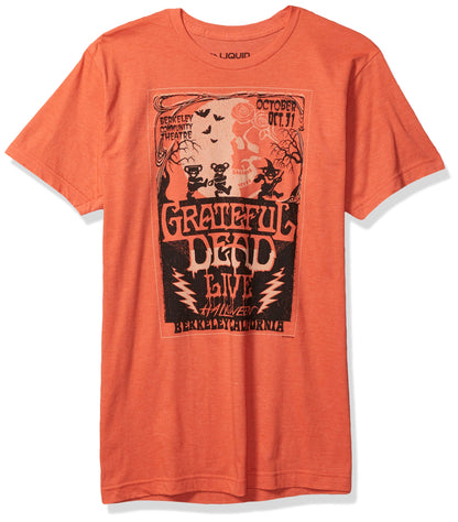 Liquid Blue Grateful Dead Berkeley Moon Live Halloween Ss Tee, Orange, Small