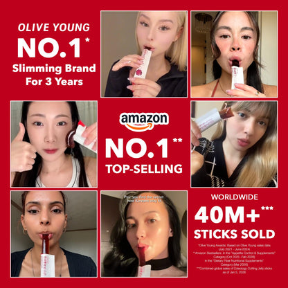 FOODOLOGY Coleology Cutting Stick Jelly (Pomegranate) – Dietary Fiber Supplement for Healthy Weight Management, Chia Seeds & Garcinia Cambogia, Korean Beauty with Collagen – 10 Sticks 🍁 All In One Marketplace Canada