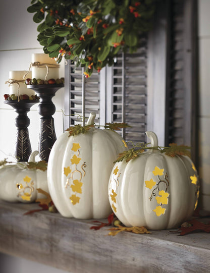 Lenox 883397 Lighted Pumpkin Medium Centerpiece, Halloween
