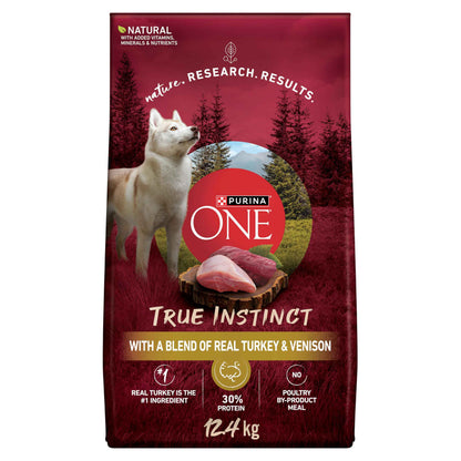 Purina ONE True Instinct High Protein Dry Dog Food, Turkey & Venison - 12.4 kg Bag (1 Pack) 🍁 All In One Marketplace Canada