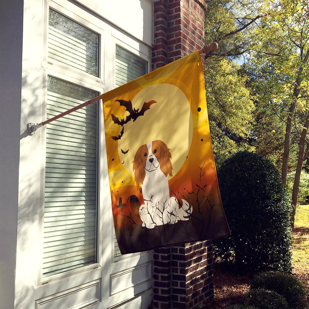 Caroline's Treasures BB4324CHF Halloween Cavalier Spaniel Flag Canvas House Size, Large, Multicolor
