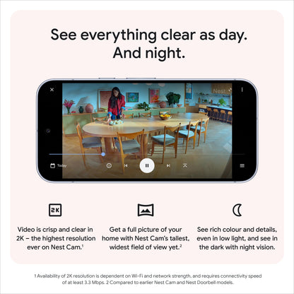 Google Nest Cam Indoor (Wired, 3rd gen) - 2K Video and Gemini 🍁 All In One Marketplace Canada