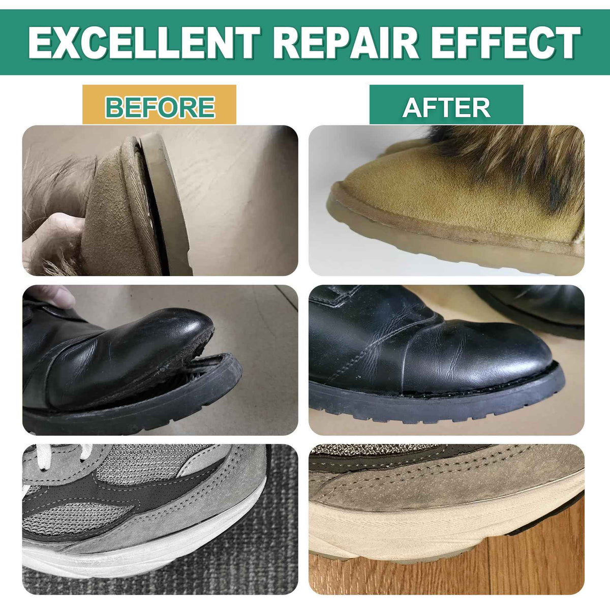 Shoe Glue, Extra Strong Shoe Repair Adhesive - Permanent, Clear, Waterproof Glue for Sneakers, Boots, Heels, Canvas, Soles, Handbags, Leather, Rubber, Vinyl - 20ml x 2 PCS 🍁 All In One Marketplace Canada