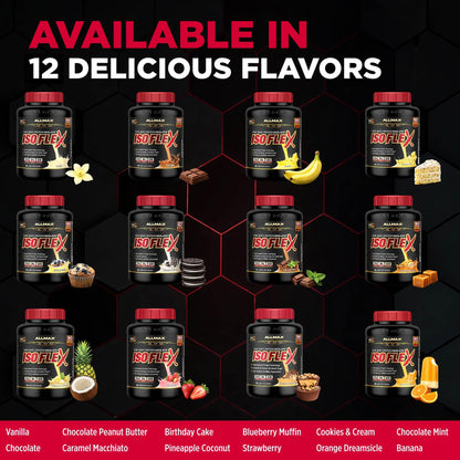 ALLMAX ISOFLEX Whey Protein Isolate, Cookies & Cream, 2 lb 🍁 All In One Marketplace Canada
